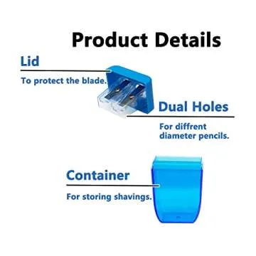 AUSTARK 4Pcs Pencil Sharpeners Manual for Kids Adults, Dual Hole Small Handheld Pencil Sharpener Bulk for Office School Home, Back to School Supplies