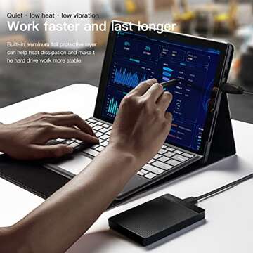 UnionSine 320GB 2.5" Ultra Slim Portable External Hard Drive HDD-USB 3.0 for PC, Mac, Laptop, PS4, Xbox one,Xbox 360,HD-2510(Black)