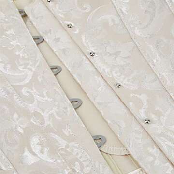 Haorugut Beige Corset Renaissance Bodice Corset for Women Plus Size Corset Bustier Beige XL