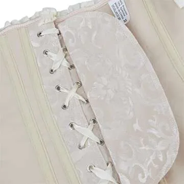Haorugut Beige Corset Renaissance Bodice Corset for Women Plus Size Corset Bustier Beige XL