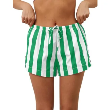 Summer Pajama Bottoms for Women – MISSACTIVER Striped Shorts