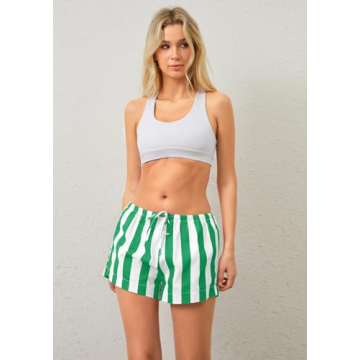 Summer Pajama Bottoms for Women – MISSACTIVER Striped Shorts