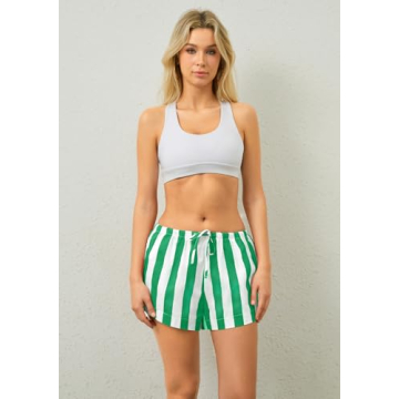 Summer Pajama Bottoms for Women – MISSACTIVER Striped Shorts