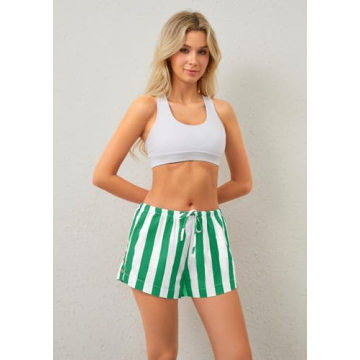 Summer Pajama Bottoms for Women – MISSACTIVER Striped Shorts