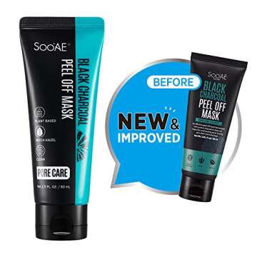 Soo'AE Black Charcoal Peel Off Mask 1 EA - 2023 NEW Deep Pore Cleansing Activated charcoal peel off ...