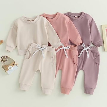 MAYUMMPY Baby Solid Outfit for Fall Winter Fashion