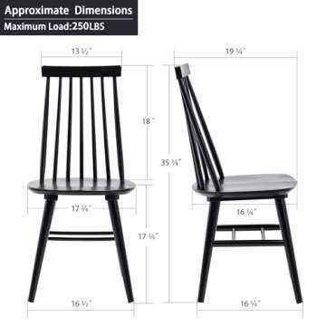 DUHOME Dining Chairs Set of 2 for Modern Spaces