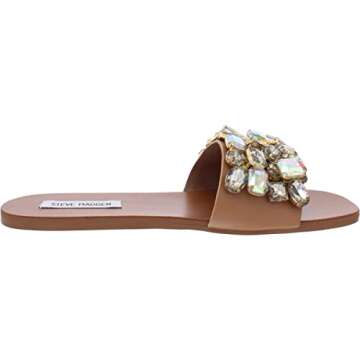 Steve Madden Women's Brionna Heeled Sandal, Rhinestone, 10