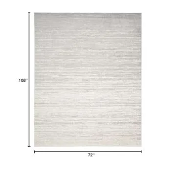 SAFAVIEH Adirondack Collection Area Rug - 6' x 9', Ivory & Silver, Modern Ombre Design, Non-Shedding...