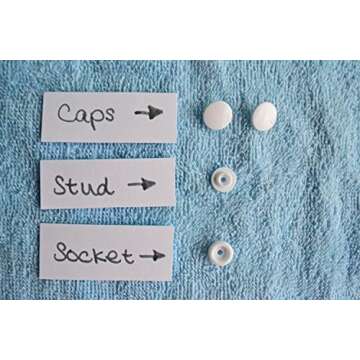 LIHAO Snaps and Snap Pliers Set, 375 Sets T5 Plastic Buttons for Sewing and Crafting