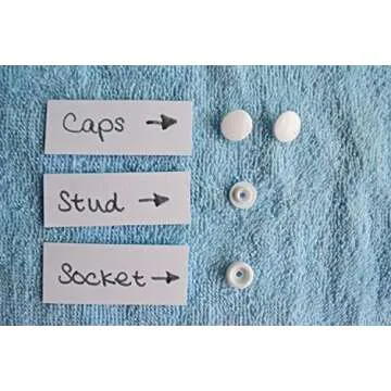 LIHAO Snaps and Snap Pliers Set, 375 Sets T5 Plastic Buttons for Sewing and Crafting