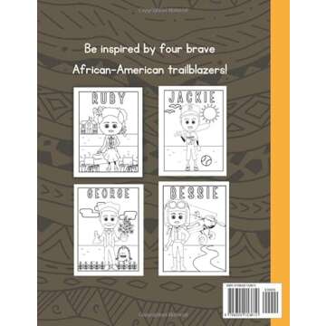 4 Brave Heroes: Black History Coloring and Activity Book for Kids Ages 4 - 7