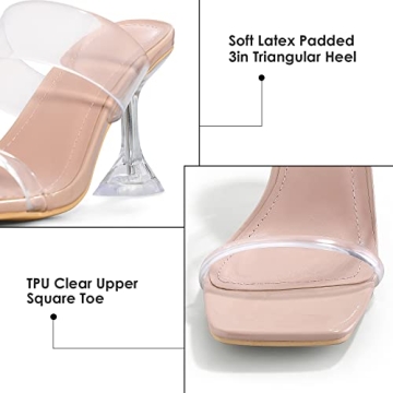 mysoft Clear Heeled Sandals for Casual Chic Style