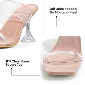 mysoft Clear Heeled Sandals for Casual Chic Style