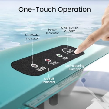 AGLUCKY Green Ice Maker - Quick & Portable Ice Machine