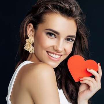 LKingel Geometric Irregular Statement Gold Earrings For Women Exaggerated Large Fashion Earrings Irregular Minimalist Large Earrings For Women (ginkgo leaf)