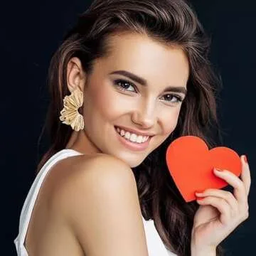 LKingel Geometric Irregular Statement Gold Earrings For Women Exaggerated Large Fashion Earrings Irregular Minimalist Large Earrings For Women (ginkgo leaf)