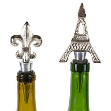 DII Kitchen Wine & Bottle Stopper, Chic Eiffel Tower Design for Wine Lovers