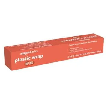 Amazon Basics Plastic Wrap, 200 Sq Ft, Pack of 1
