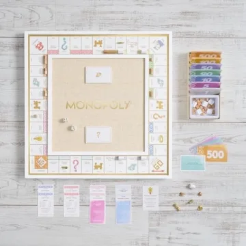 Luxurious MONOPOLY Bianco Edition Game Board and Accessories