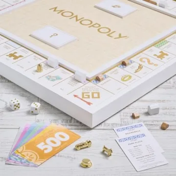 Luxurious MONOPOLY Bianco Edition Game Board and Accessories