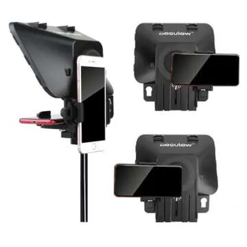 Desview T3 Teleprompter, Teleprompter with Remote Control, Work with iPad/Tablet/Smartphone up to 11 inch, 8 inch High Display Mirror, Support Wide Angle Lens, Great Partner for Live Streaming