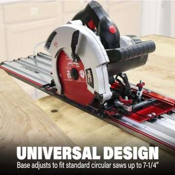 Milescraft 1409 Track Saw Guide - Universal for 7-1/4" Circular Saws, 50" Cutting Range, 2" Depth, Aluminum