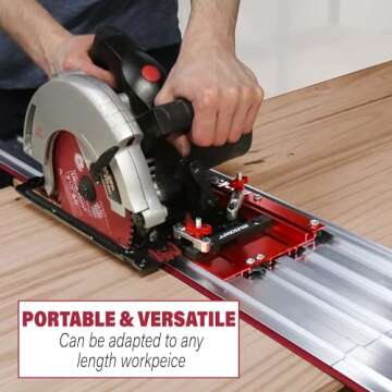 Milescraft 1409 Track Saw Guide - Universal for 7-1/4" Circular Saws, 50" Cutting Range, 2" Depth, Aluminum