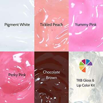 TKB Lip Gloss Base & Lip Color Set- Mix Your Own Colors and Lip Gloss, DIY Clear Lip Gloss and Pigmented Lip Liquid Colors