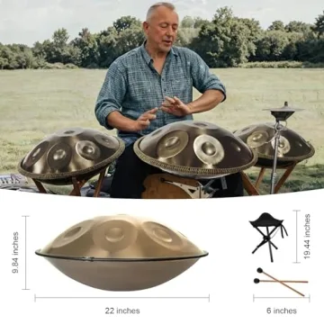 Premium Handpan Drum 22 Inch D Minor Kurd for All Ages