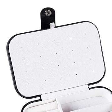 Misaya Black Travel Jewelry Case for Women | Stylish Organizer