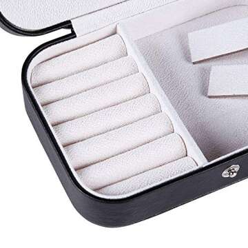 Misaya Black Travel Jewelry Case for Women | Stylish Organizer