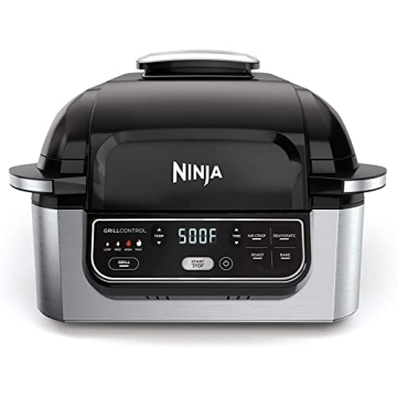 Ninja AG301 5-in-1 Indoor Electric Grill - Black/Silver