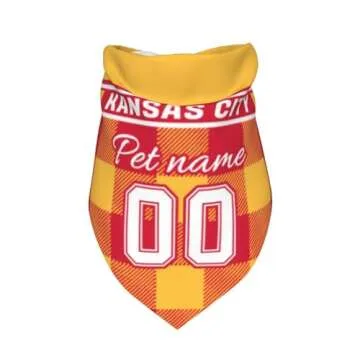 Custom Kansas City Dog Bandana Personalized Team Scarf