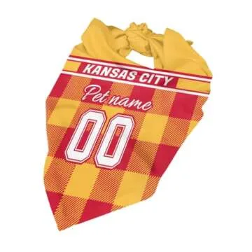 Custom Kansas City Dog Bandana Personalized Team Scarf