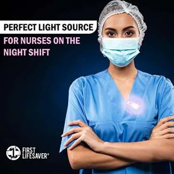 First Lifesaver LED Flashlight Clip On Nursing Night Light Hands Free Strong Magnetic Grip for Night...