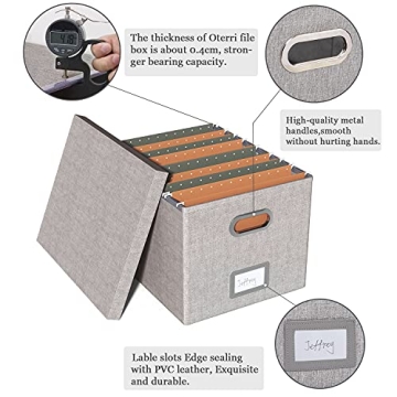 Oterri Stylish File Organizer Box for Home and Office