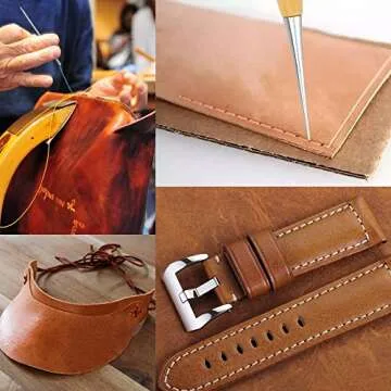 JANYUN 264 Yards 150D Leather Sewing Waxed Thread Cord for Leather Craft DIY 1mm Diameter 8 Colors Sewing Thread Cord,Each of 33 Yards (Color A)