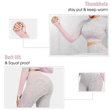 Stylish JOYMODE Women's High Waist Workout Sets