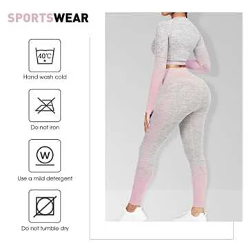 Stylish JOYMODE Women's High Waist Workout Sets