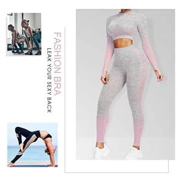 Stylish JOYMODE Women's High Waist Workout Sets