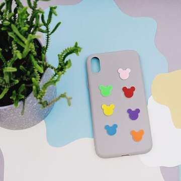 300Pcs Polymer Clay Mouse Head Loose Spacer Beads, 10mm Mixed Color Cute Beads Charms for DIY Hair Clip Necklace Bracelet Jewelry Earring Handmade Craft Making