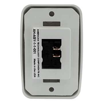 Single SPST On-Off Switch with Bezel, 12-Volt, for RV, Trailer, Camper (White)
