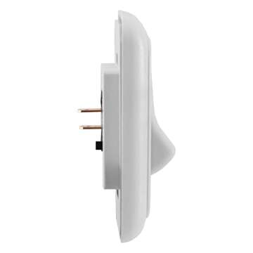 Single SPST On-Off Switch with Bezel, 12-Volt, for RV, Trailer, Camper (White)