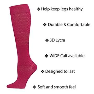 Cherokee TrueSupport Women 10-15 mmHg 4 Single Pair Pack Compression Socks, Regular, Graphite