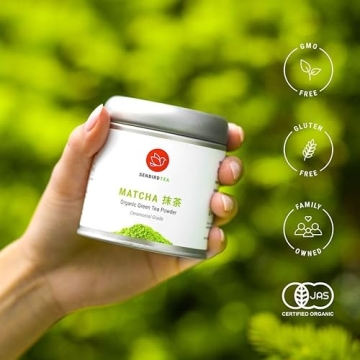 Senbird Organic Ceremonial Matcha - Premium Japanese Green Tea - 1oz Tin