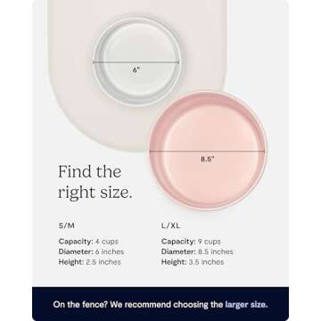 FABLE Ceramic Dog Bowl - Weighted Ceramic Dog Bowl Prevents Sliding - Dual Textured Dog Ceramic Bowl - Modern Ceramic Dog Water Bowl - Food-Safe Ceramic Puppy Bowls - Tofu - M/L/XL