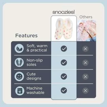 Snoozies Slippers for Women | Lotsa Dots Colorful Cozy Sherpa Slipper Socks | Womens House Slippers | Cozy Slippers for Women | Fuzzy Slippers | White | Large