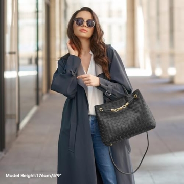 Kattee Woven Leather Bag - Stylish Crossbody Tote