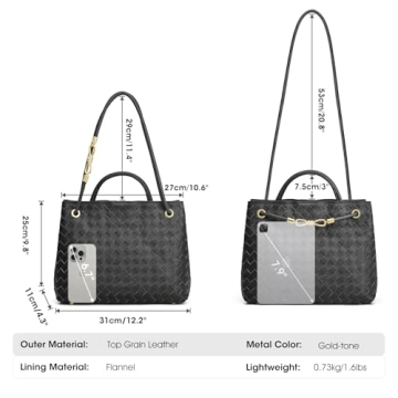 Kattee Woven Leather Bag - Stylish Crossbody Tote